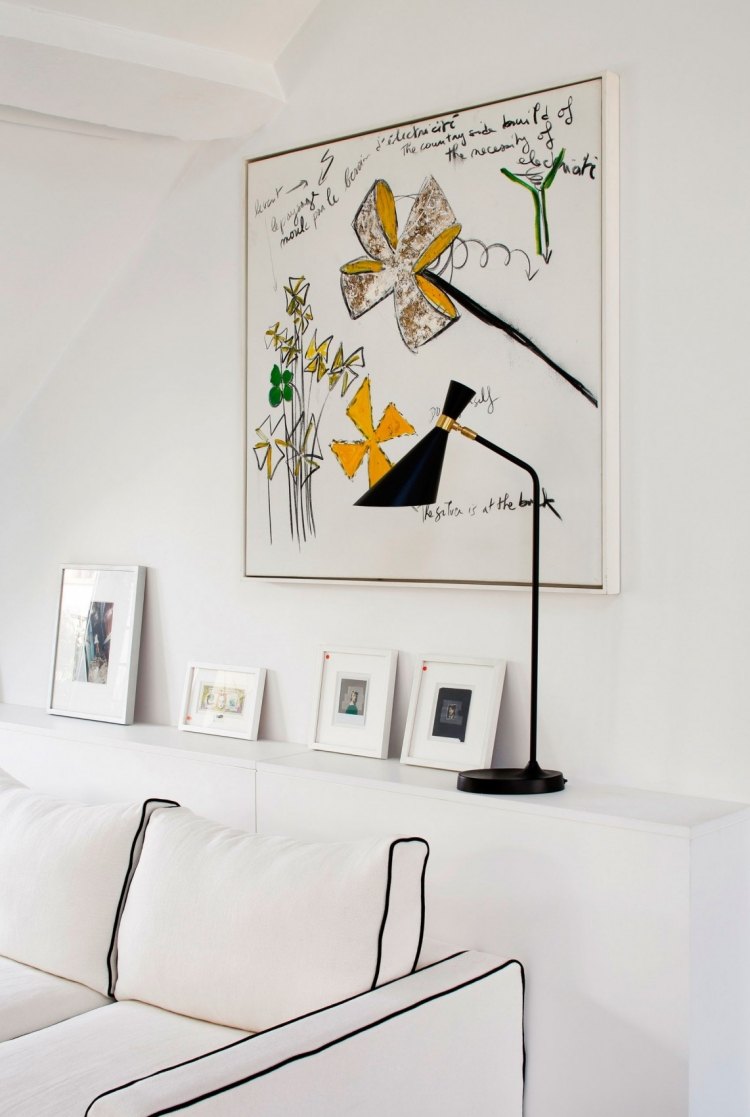 white-wall-paint-interior-modern-picture-Contemporary-art-sofa-black