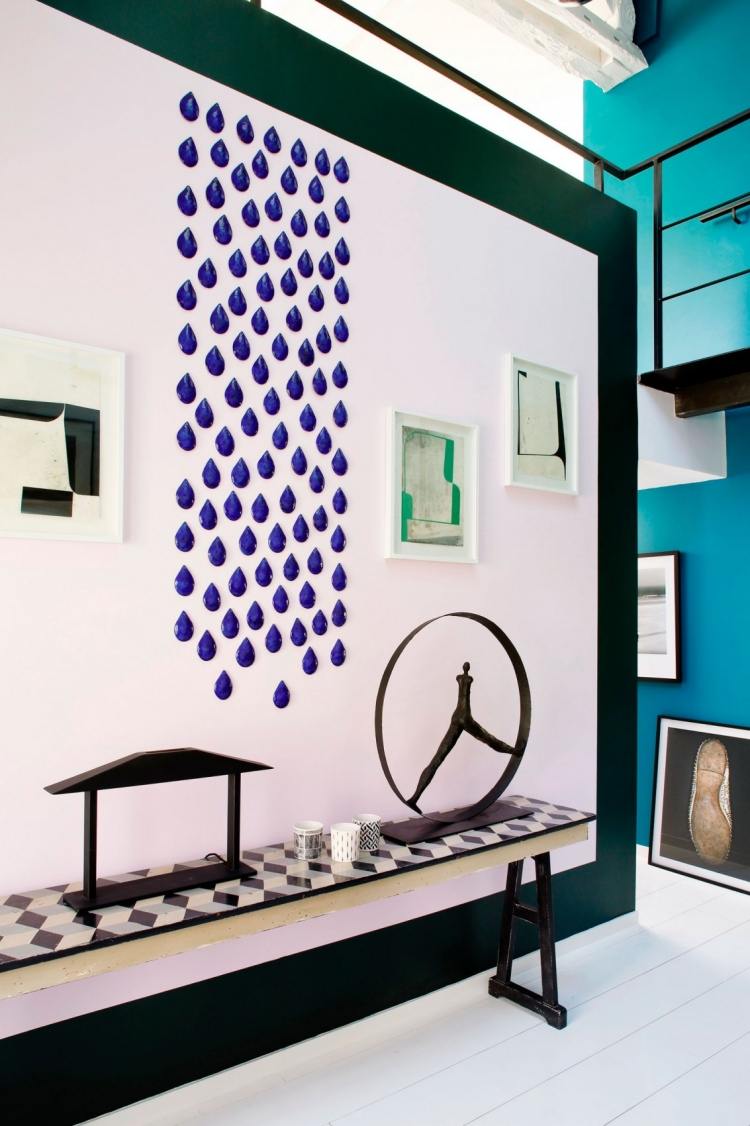 pinturas a cores de petróleo-interior-moderno-preto-branco