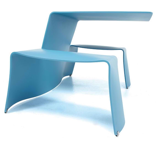Banco e mesa de piquenique combinados - azul