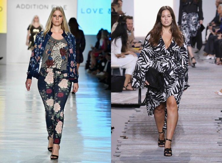 plus size tendências da moda passarela estampas de motivos florais