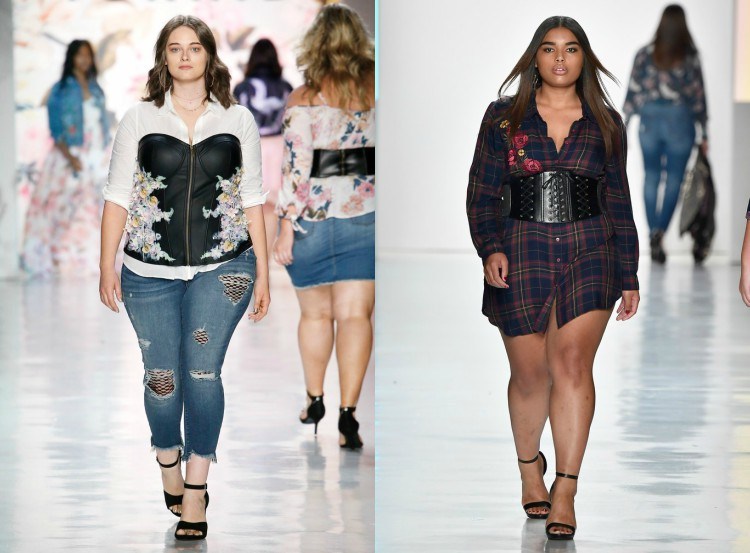 plus size tendências da moda tendência de corset de passarela