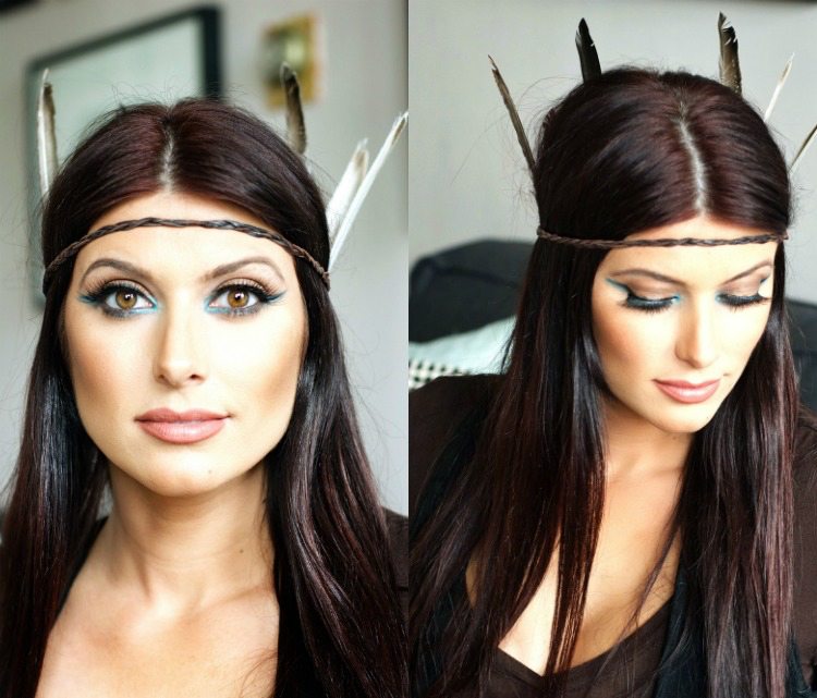 pocahontas-traje-faça-você-mesmo-adulto-acessórios de maquiagem