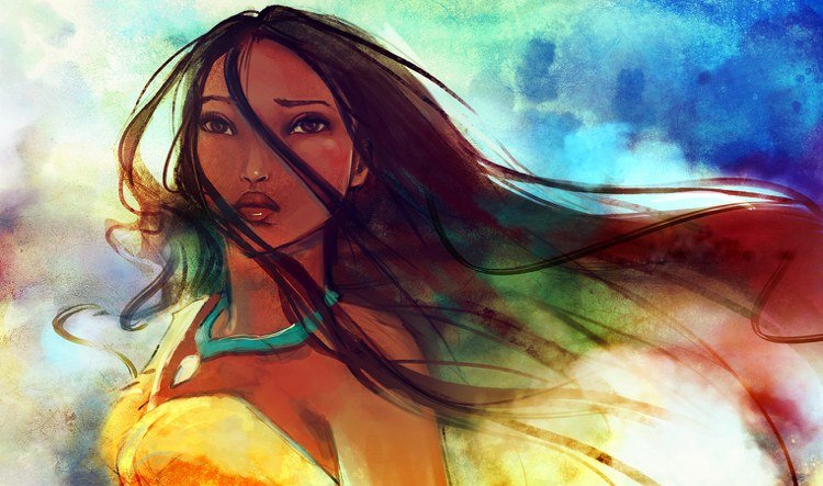 Pocahontas fantasia-inspiração-personagem-imagem-desenho-cor
