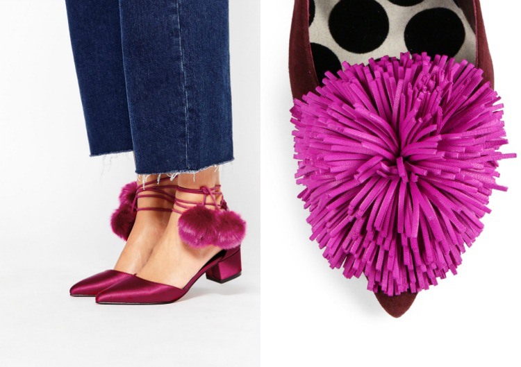 sapatos-pom-pom-verão-tendência-designer-elegante-roxo