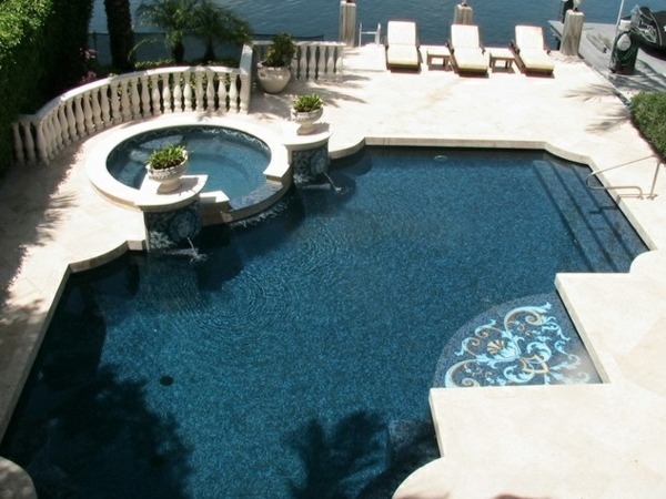 Piscina pátio piscina poliéster