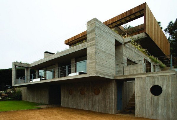 Estrutura de concreto de vários andares de casa unifamiliar