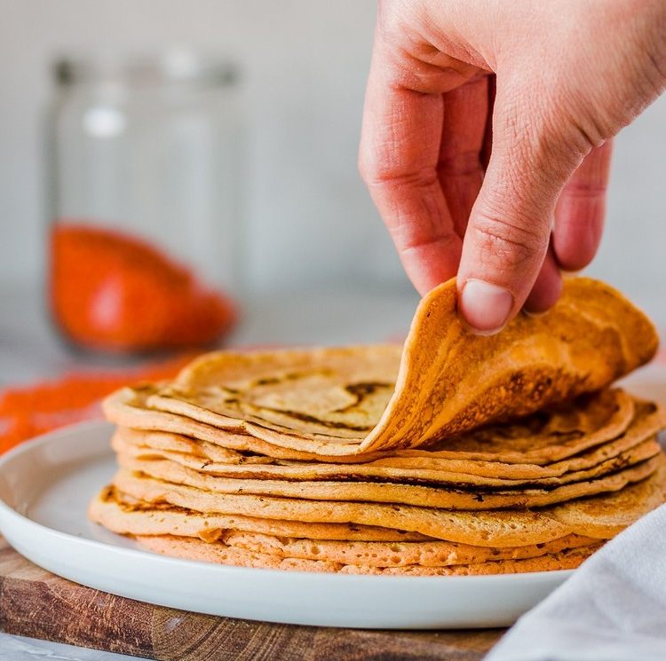 Receita de tortilhas de lentilha vermelha com baixo teor de carboidratos