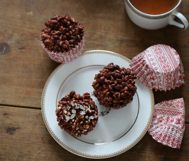 Faça você mesmo arroz tufado com chocolate