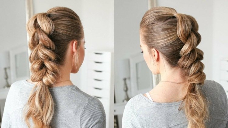updos rápidos para cabelo comprido instruções de trança reta