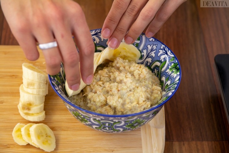 canela, banana, quinua, mingau, receita, rica em nutrientes