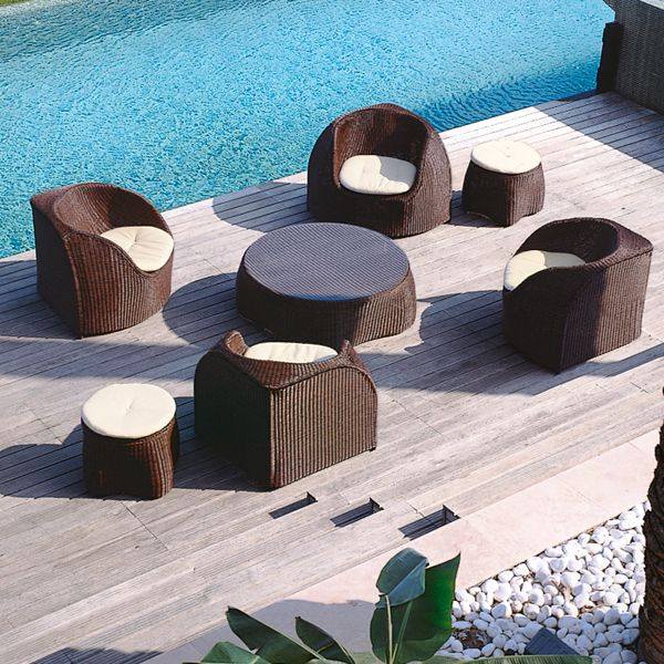 móveis de jardim externo poltrona banquinho piscina