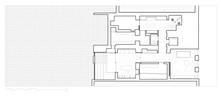 projeto interior do porão da planta da cor antracite