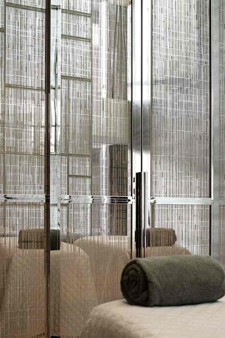 design moderno divisórias de metal elegante filigrana