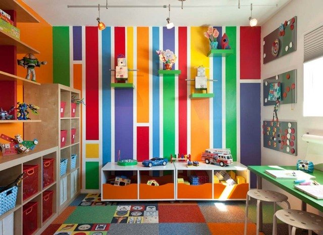 idéias de divisores de quarto com design colorido, originais e originais