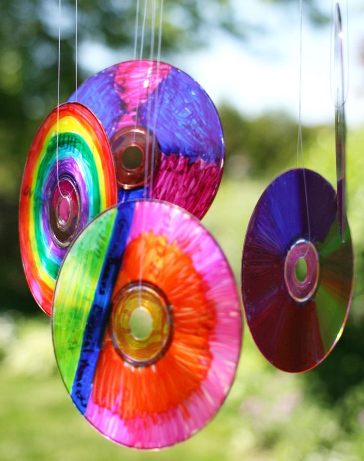 reciclando-consertar-crianças-cds-jardim-windspiel