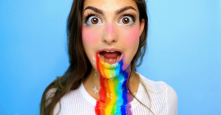 fantasia de maquiagem arco-íris carnaval original