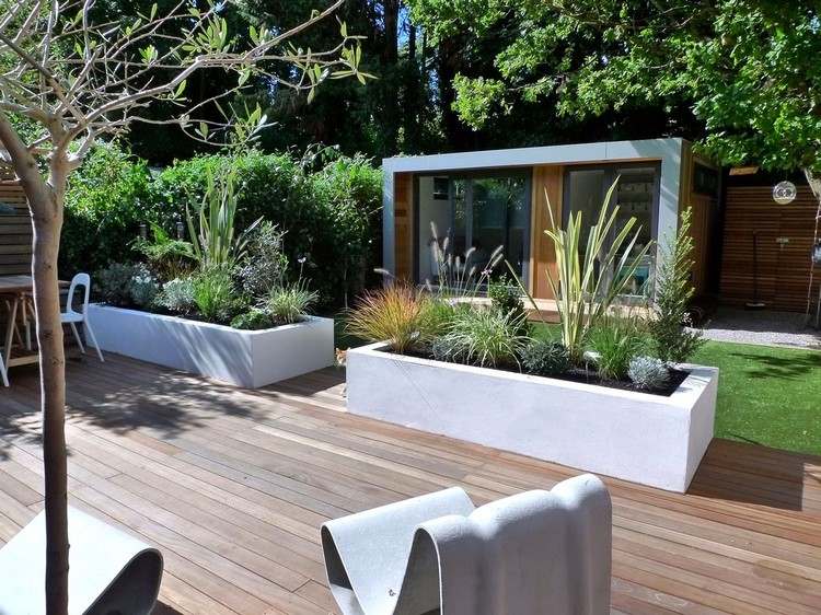 terraço-casa-jardim-projeto-jardim-divisão-canteiros modernos