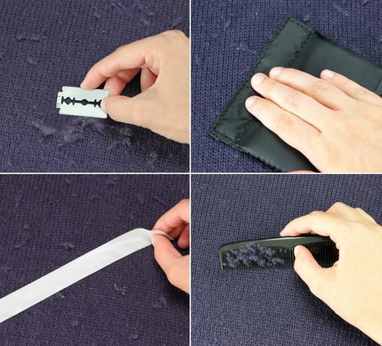 limpeza-roupas-fofo-nó-corte-lâmina-lâmina-velcro-fita-pente