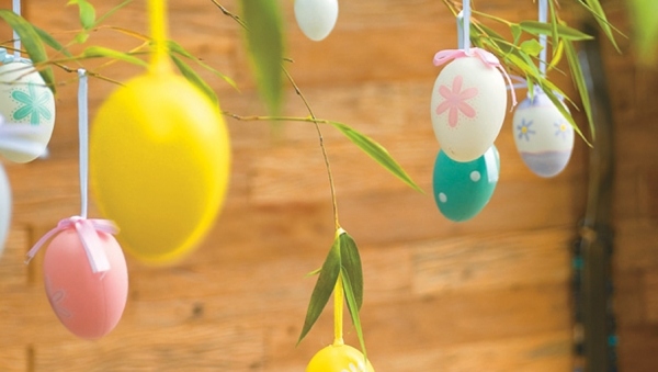 ovos de páscoa estourados pendurar ideias de decoração