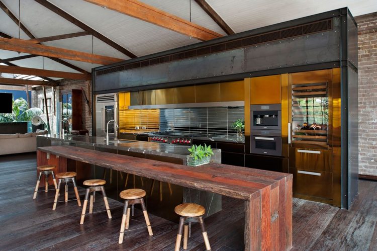 Visual retrô -industrial-design-modern-kitchen-rust-metal
