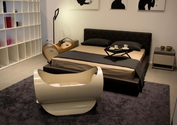 design de berço de bebê lulla interior do quarto feito de materiais reciclados