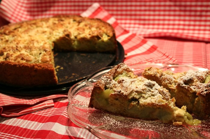 Receita de bolo de ruibarbo de chocolate sem lactose assadeira assadeira