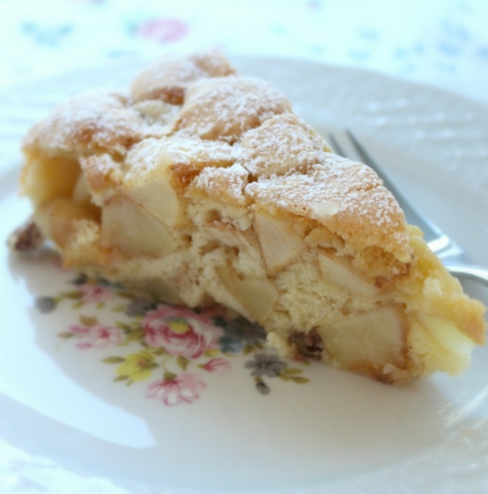 Ideia de receita de bolo de frutas sem lactose para torta de maçã