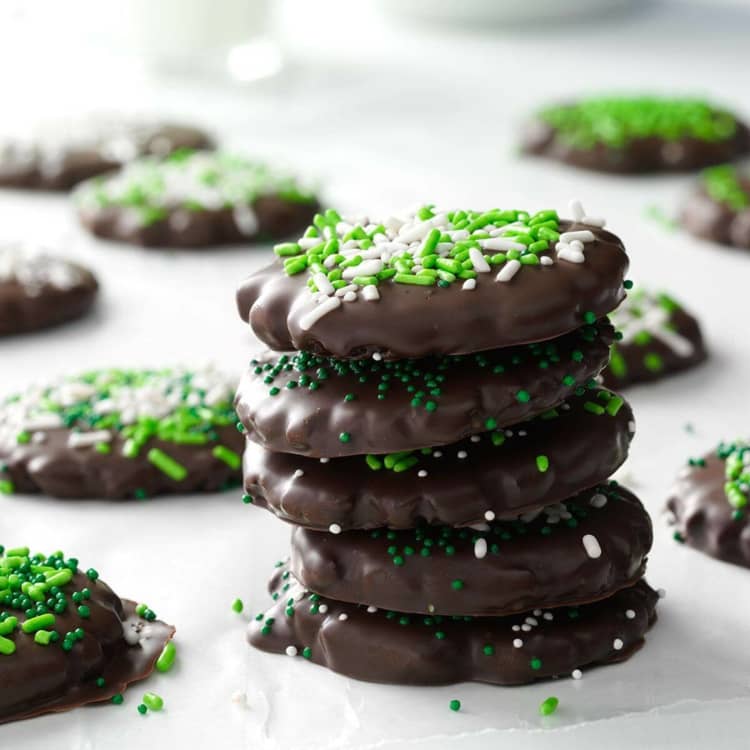 Chocolate amargo e menta para biscoitos de Natal que não sejam assados