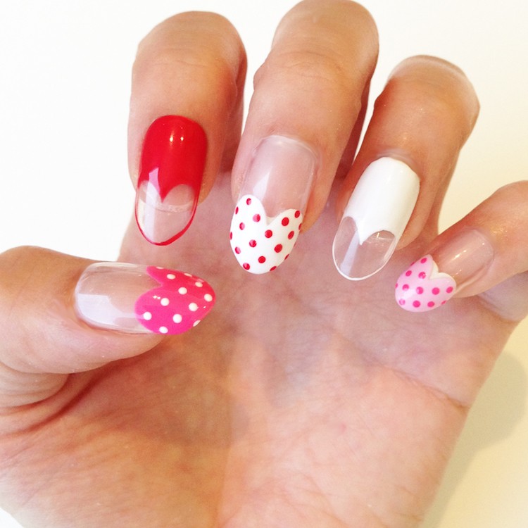 unhas-rosa-faça-você-mesmo-unhas-desenhos-unhas-de-gel-branco-rosa-vermelho-corações