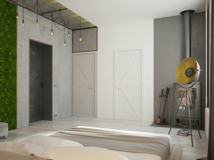ferrugem-ótica-paredes-monocromático-branco-cinza-simples-design de interiores