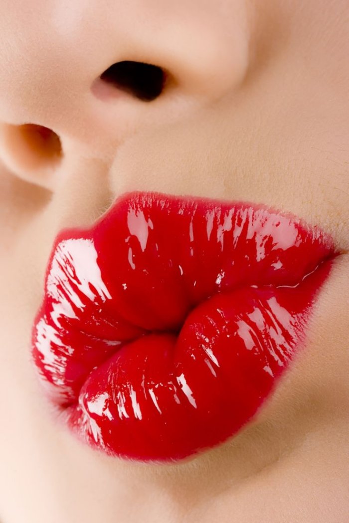 lábios-vermelhos-maquilhagem-instruções-brilho labial