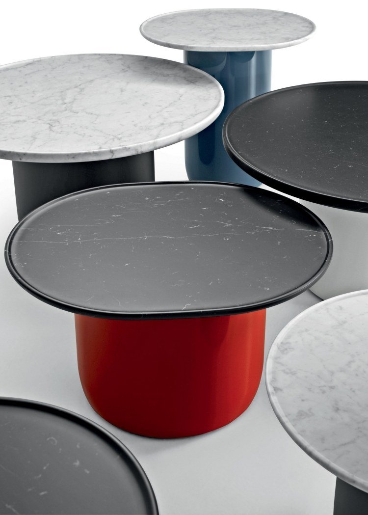 mesa lateral redonda-mármore-topo-perna-cor-design-moderno-botão