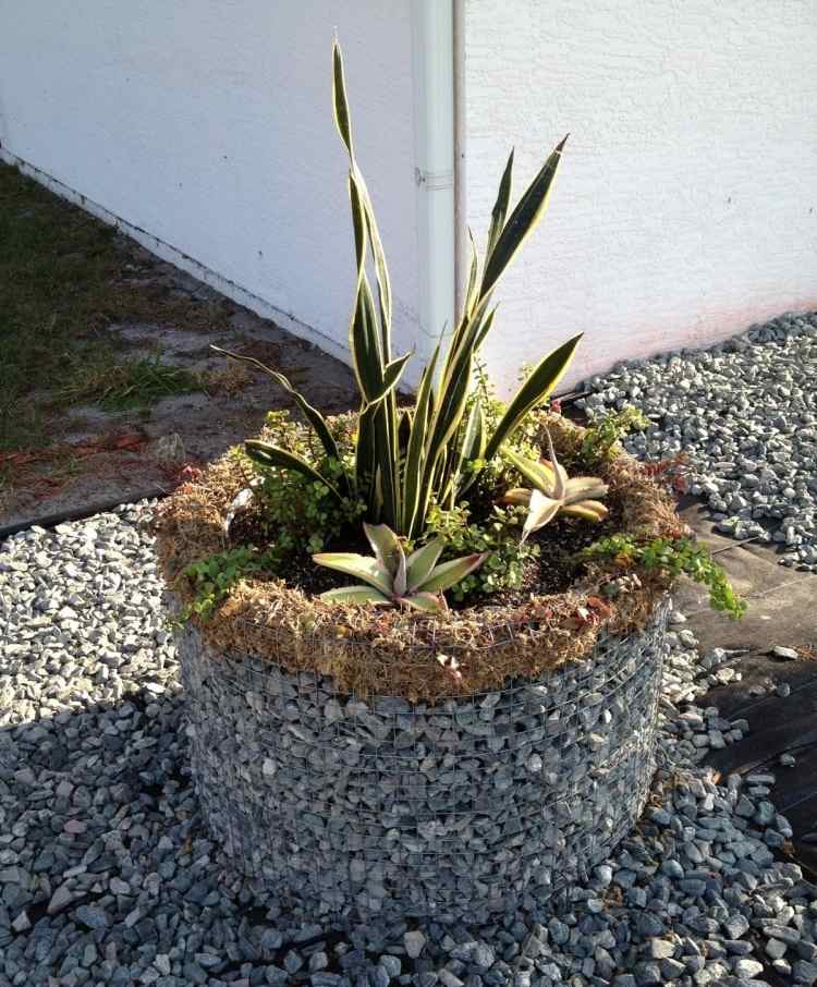 gabiões-canteiro-levantado-redondo-construa-você-mesmo-instruções-vasos de flores-decorativamente-criar