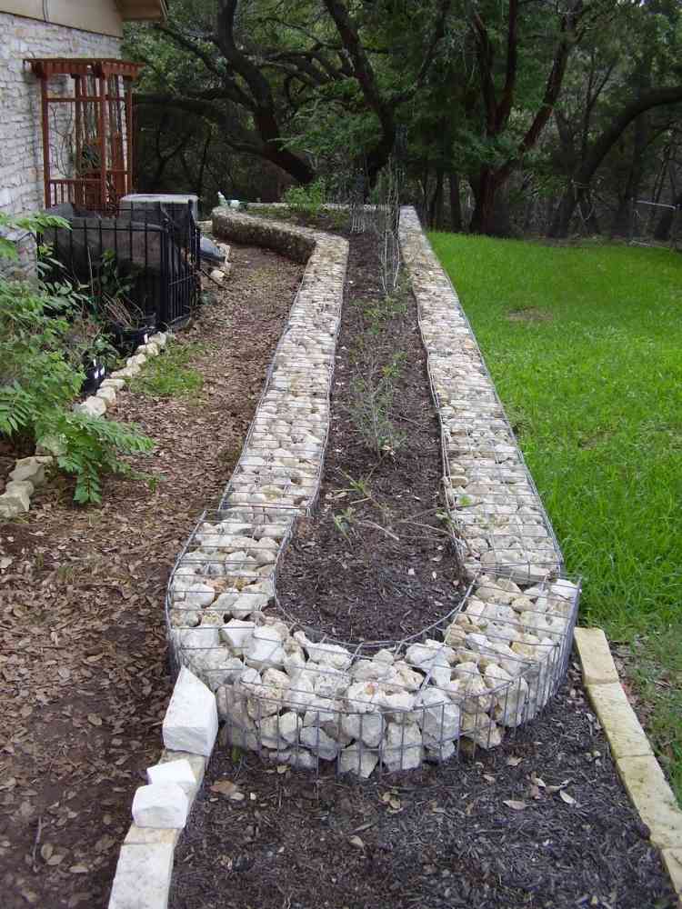 gabiões-canteiro-elevado-redondo-construa-você-mesmo-edging-jardim-grade de metal blocos de construção