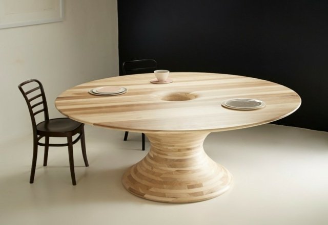 Mesa redonda de madeira Exhibition Furniture Fair England Rosewood