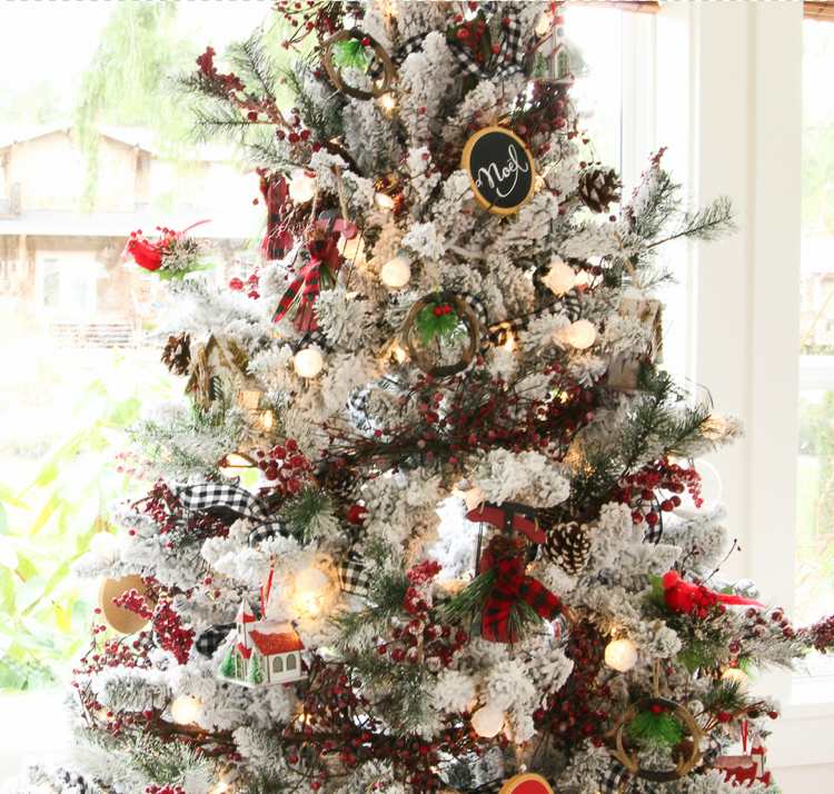 Decorações de árvore de Natal arcos tradicionais clássicos feitos de fitas quadriculadas