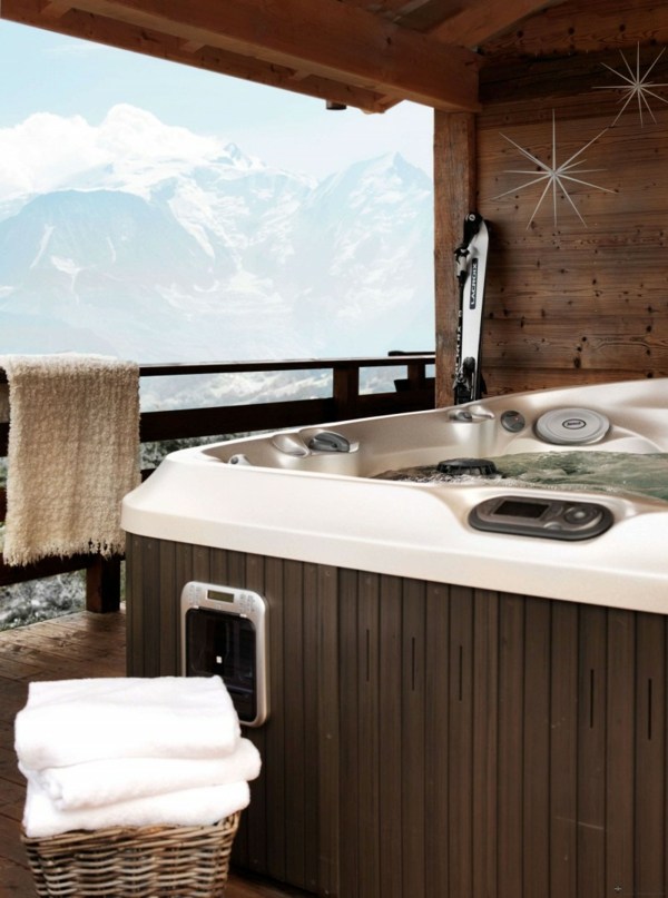 Hotel de luxo com jacuzzi nos Alpes
