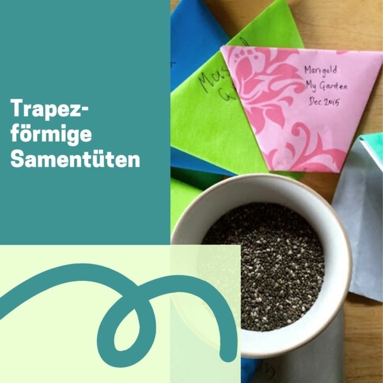 Faça sacos de sementes - sacos de sementes em forma de trapézio com origami