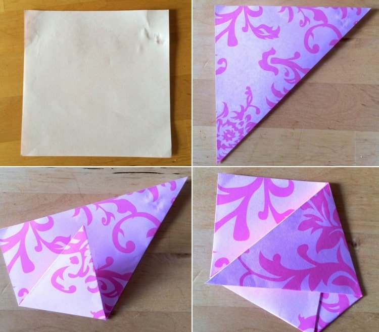 Faça sacos de sementes com papel de origami estampado
