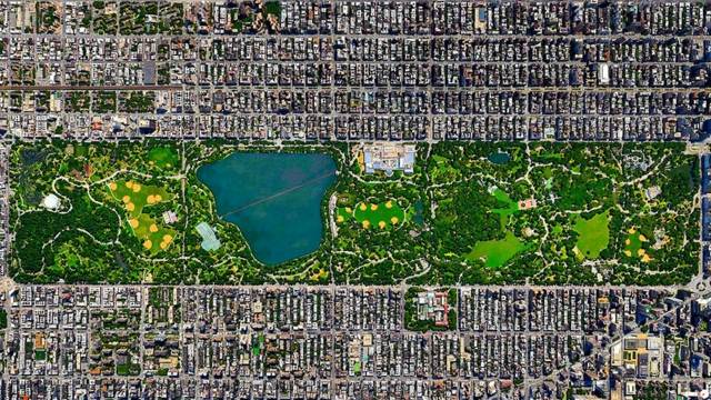 imagens de satélite do parque do centro mundial de nova york