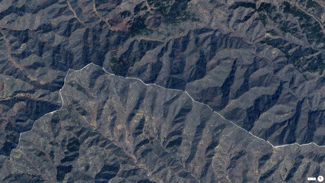 imagens de satélite da grande muralha mundial da china