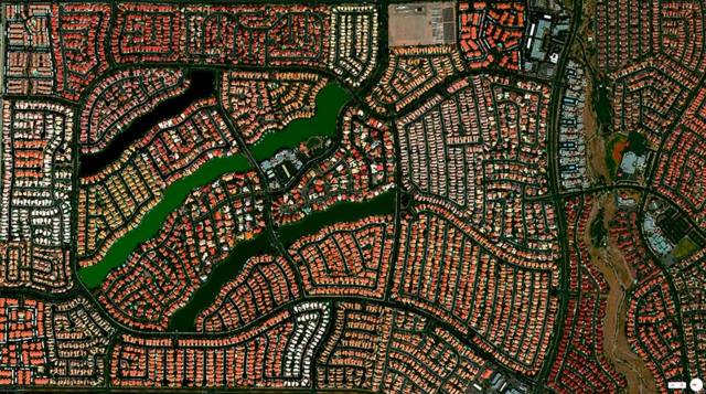 imagens de satélite da comunidade mundial da costa do deserto em vegas