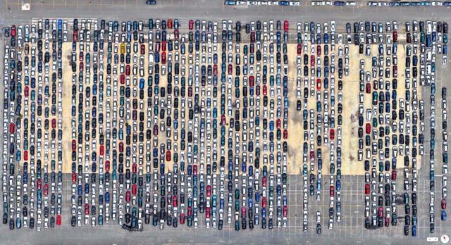 Estacionamento de Port Newark New Jersey EUA