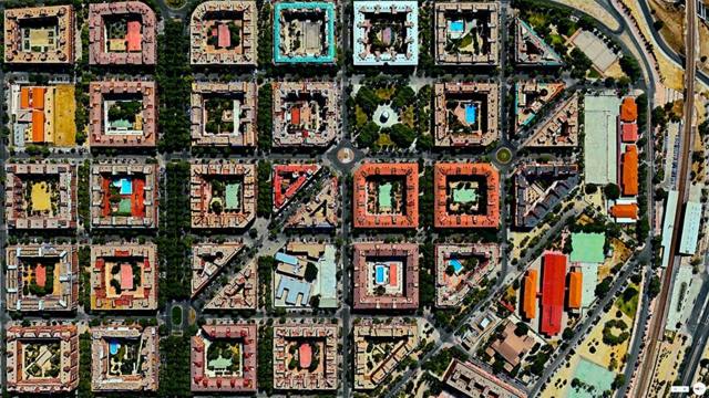Foto de satélite Puente de Valleca Madrid Espanha