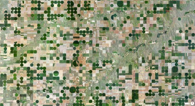 Edson Kansas USA circunda satélite de agricultura