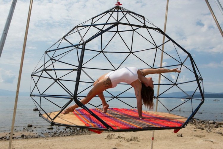 design abstrato swing ioga kodama zome mat móveis de praia