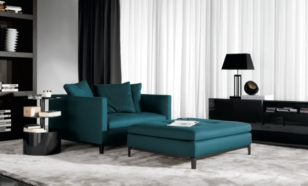 blue-daybed-black-closet-living room