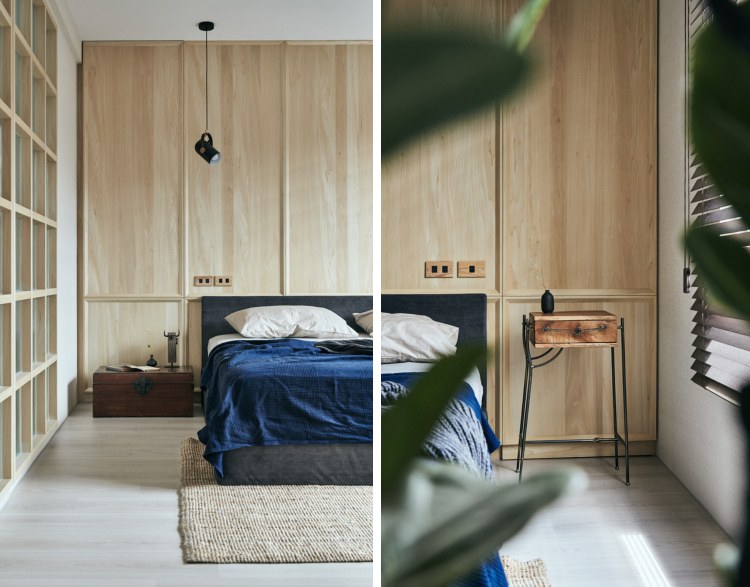 Quarto guarda-roupa espaço de arrumação ideias casa de banho de parede de madeira
