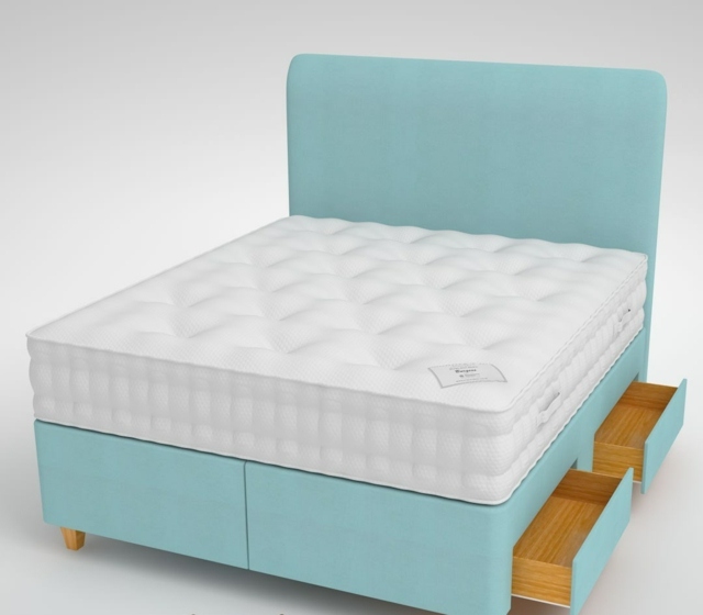 Sky-blue-bed-box-spring-bed-with-gavetas