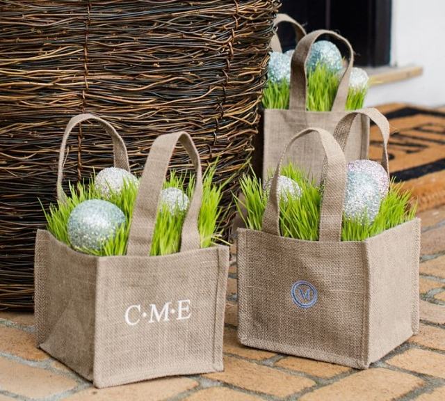 ao contrário de sacolas de compras normais cheias de grama e ovos